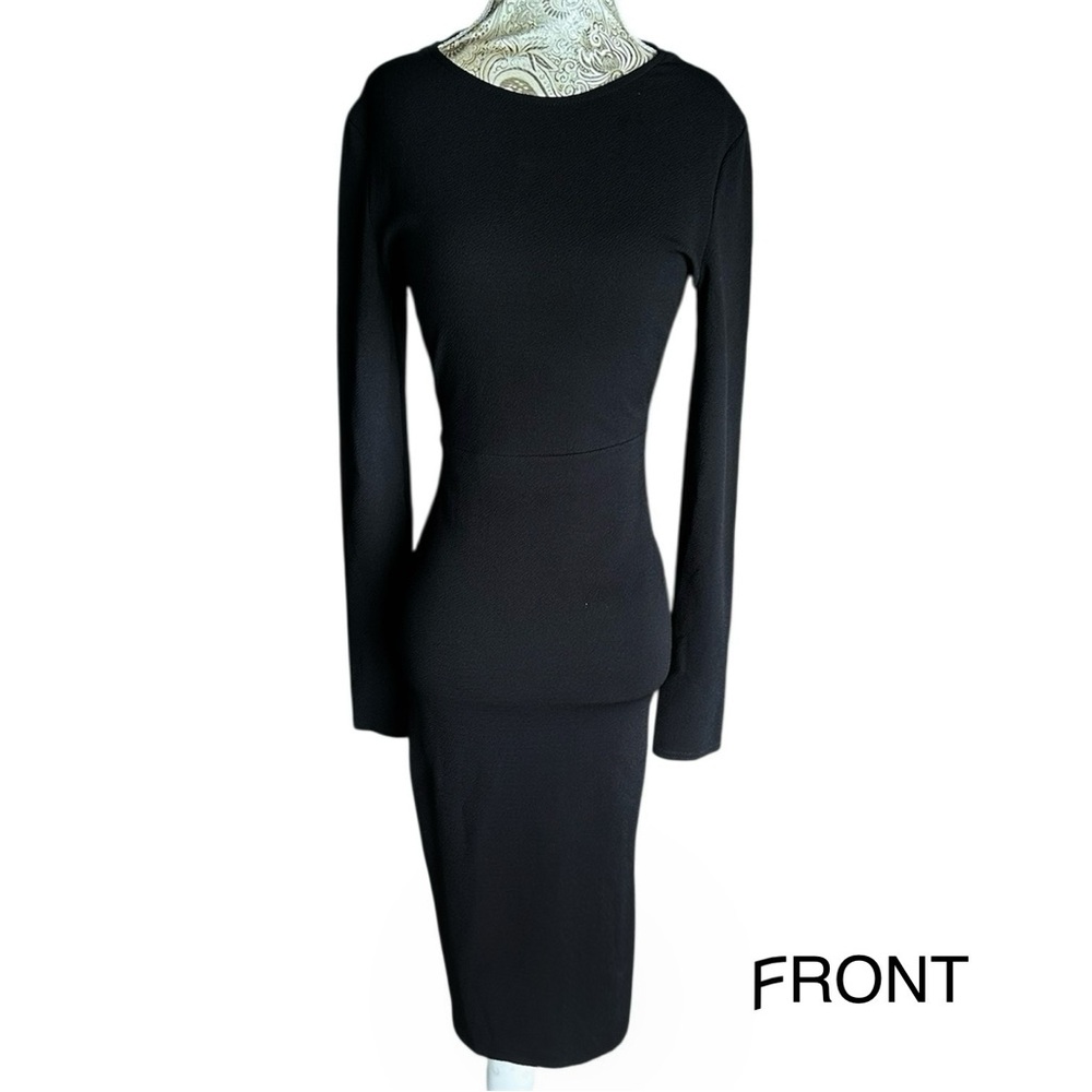 Retro Pinup Lace Bodycon Stretch Sexy Black Party Cardi B Date Dress Size 10 - Picture 3 of 6